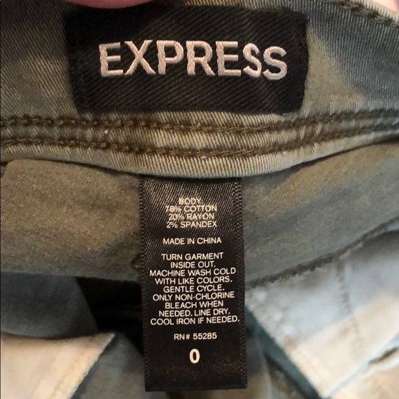 Green soft denim ankle jeans - Picture 2 of 2